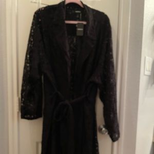 Torrid lace trench coat. Black size 5